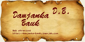 Damjanka Bauk vizit kartica